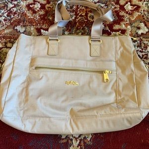Tan Kipling tote bag